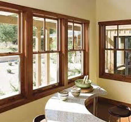 An after image of our wood window Installation.